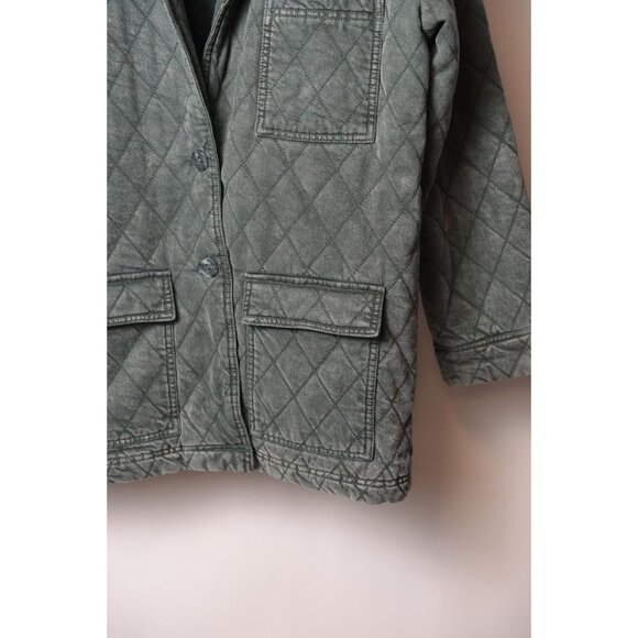 Free People Hunter Evergreen Quilted Barn Comfy Jacket small - Picture 2 of 14